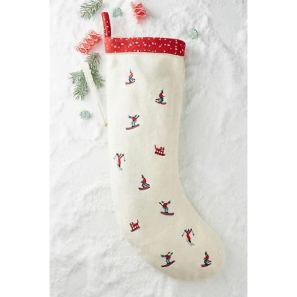 Anthropologie Dashing Through The Snow Christmas Stocking - Picture 2 of 4